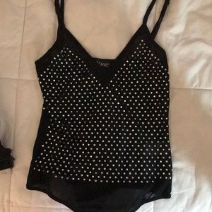 black sequin bodysuit